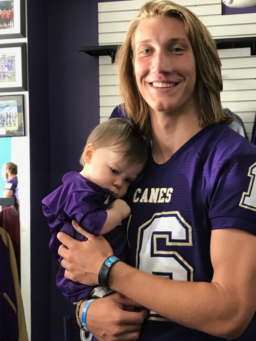 Trevor Lawrence and baby